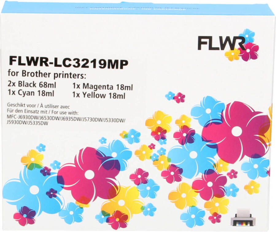 Brother FLWR LC-3219XL Multipack zwart en kleur cartridge