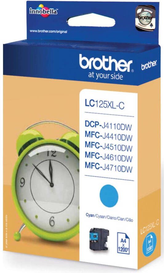 Brother inktcartridge 1.200 pagina&apos;s OEM LC-125XLC cyaan 5 stuks