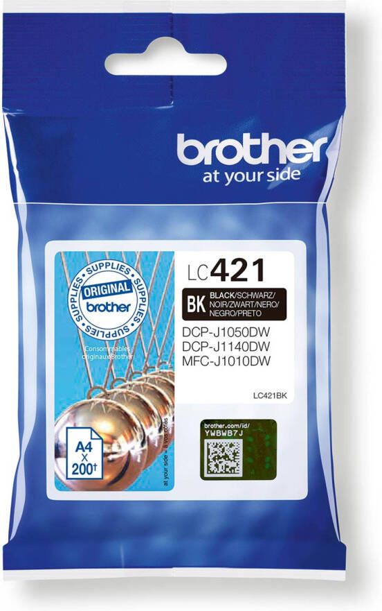 Brother inktcartridge 200 pagina&apos;s OEM LC-421BK zwart 5 stuks