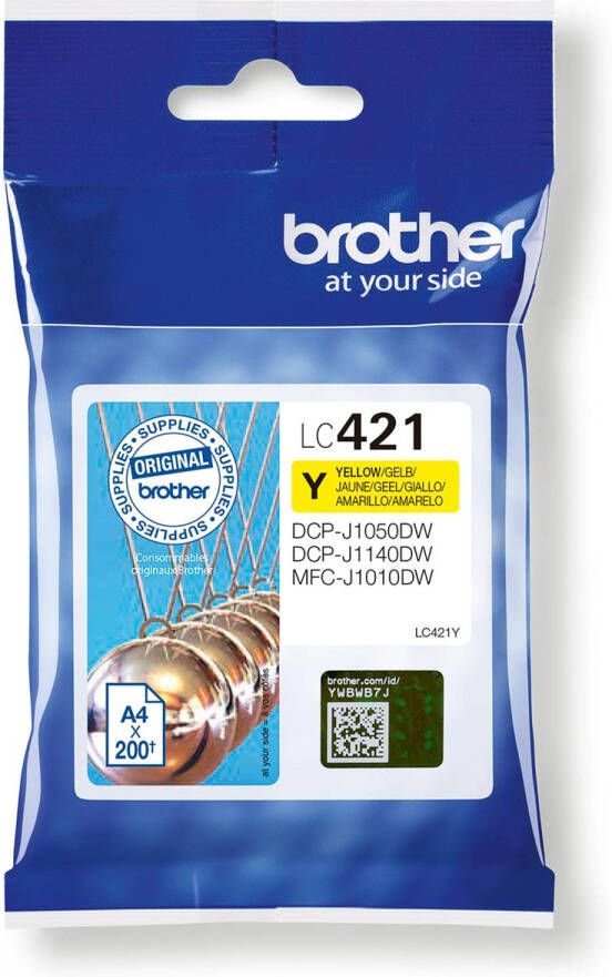 Brother inktcartridge 200 pagina&apos;s OEM LC-421Y geel 5 stuks