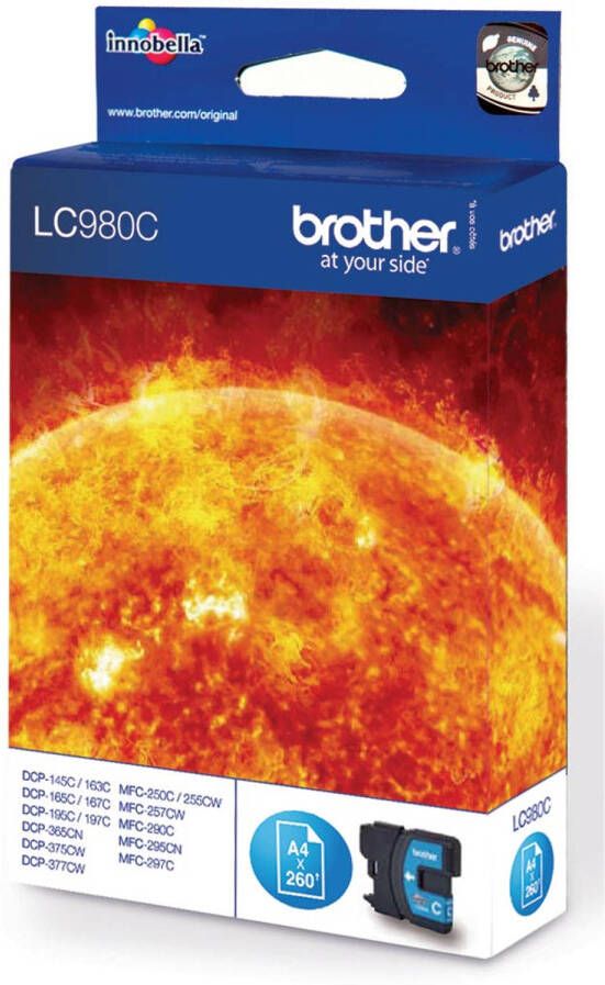 Brother inktcartridge 260 pagina&apos;s OEM LC-980C cyaan 5 stuks