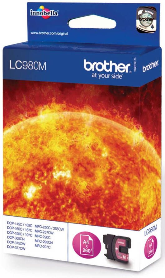 Brother inktcartridge 260 pagina&apos;s OEM LC-980M magenta 5 stuks