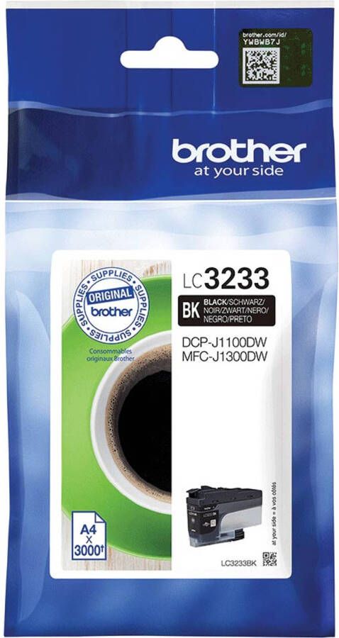 Brother inktcartridge 3.000 pagina&apos;s OEM LC3233BK zwart