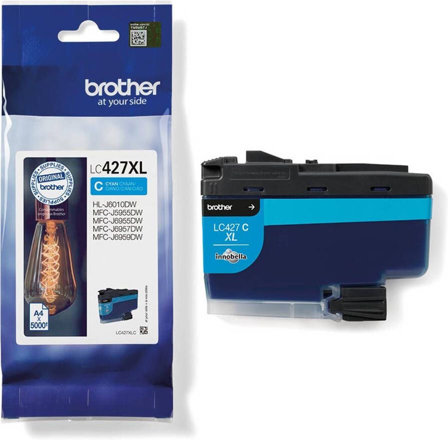 Brother inktcartridge 5.000 pagina&apos;s OEM LC-427XLC cyaan 5 stuks