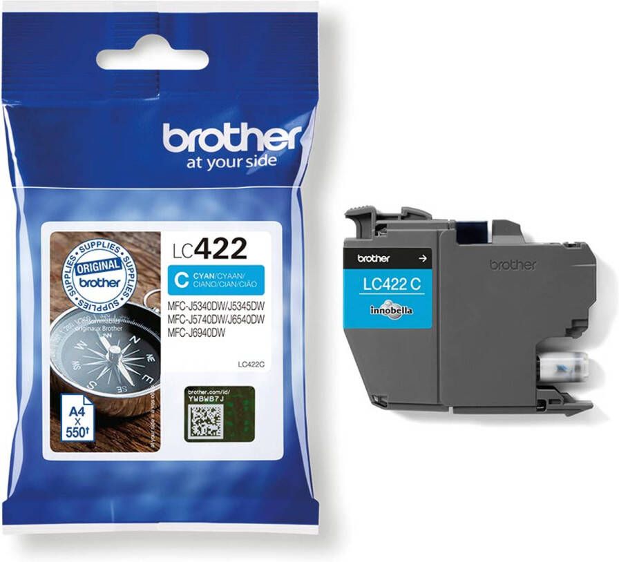 Brother inktcartridge 550 pagina&apos;s OEM LC-422C cyaan