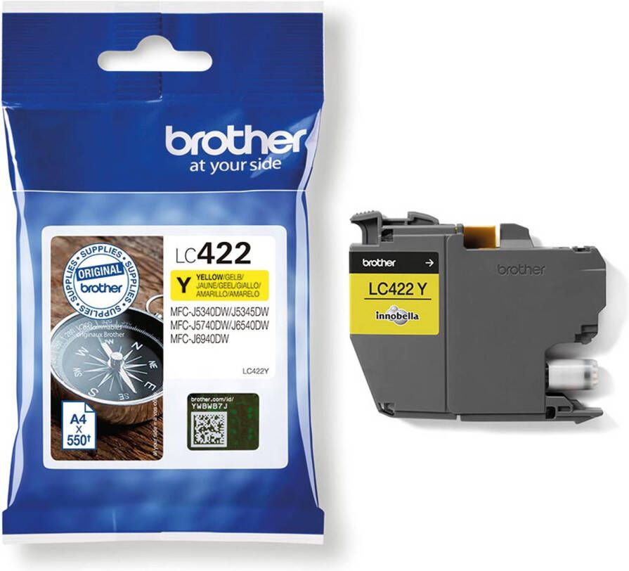 Brother inktcartridge 550 pagina&apos;s OEM LC-422Y geel