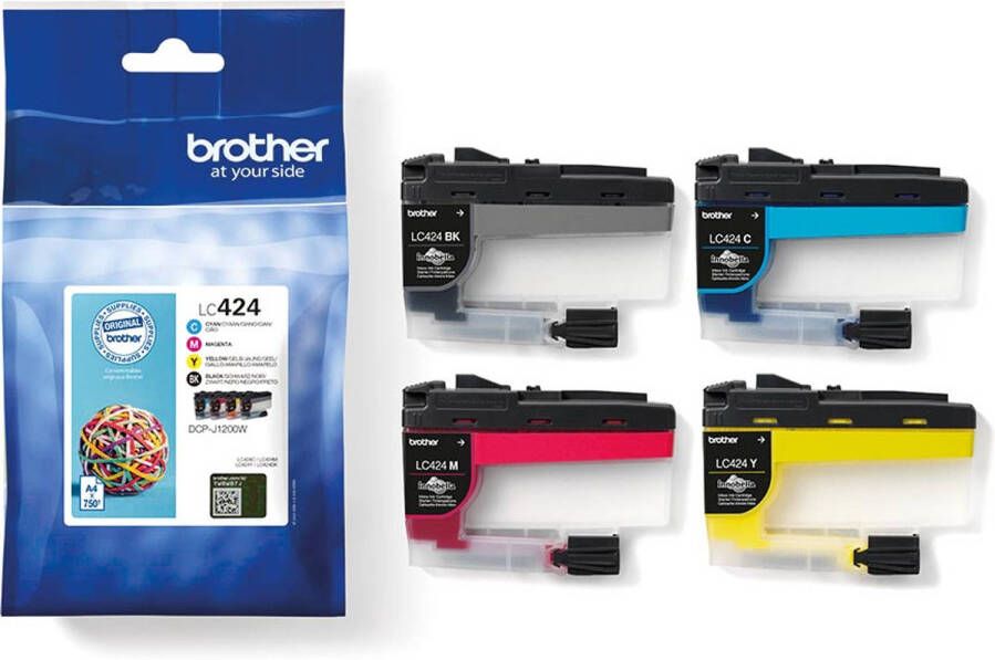 Brother inktcartridge 750 pagina&apos;s OEM LC-424VAL 4 kleuren