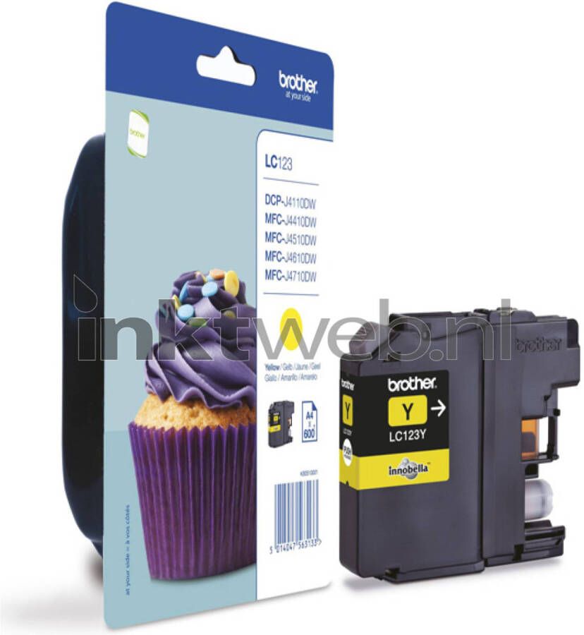 Brother Ink Cartridge Lc-123Y Yellow 600 Pages