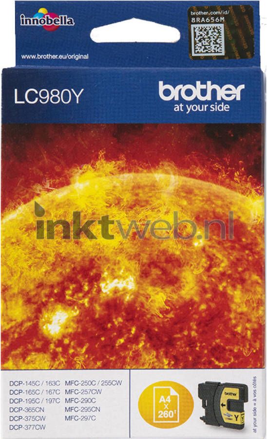 Brother LC-980Y geel cartridge