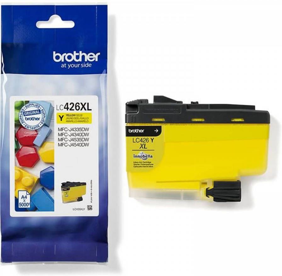 Brother LC426XLY Inktcartridge 5000 pagina&apos;s hoog rendement geel voor MFC-J4340DW MFC-J4540DW en MFC-J4540DWXL