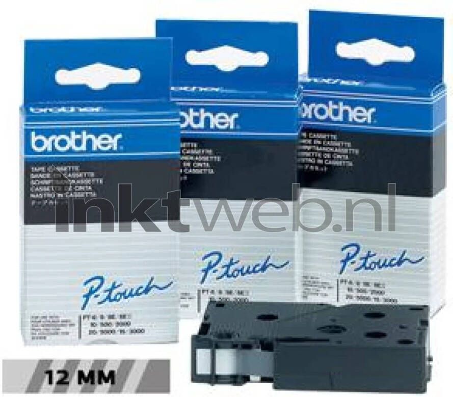 Brother TC101A zwart op transparant breedte 12 mm labels