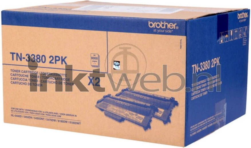 Brother TN-3380BK TWIN zwart toner