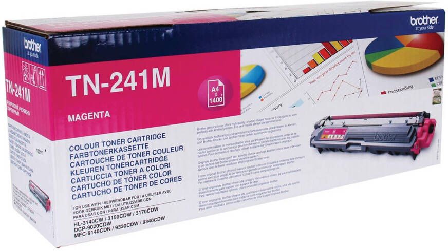 Brother toner 1.400 pagina&apos;s OEM TN-241M magenta 4 stuks