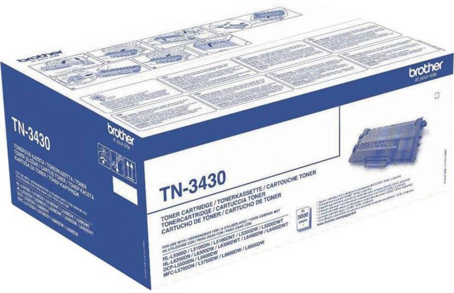 Brother toner 3.000 pagina&apos;s OEM TN-3430 zwart