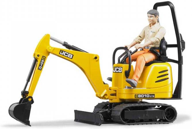 Bruder JCB Micro 8010 CTS en arbeider 1:16 Bouw