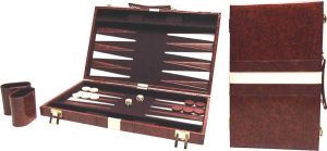 HOT Games Hot sports Backgammon koffer bruin 38x24