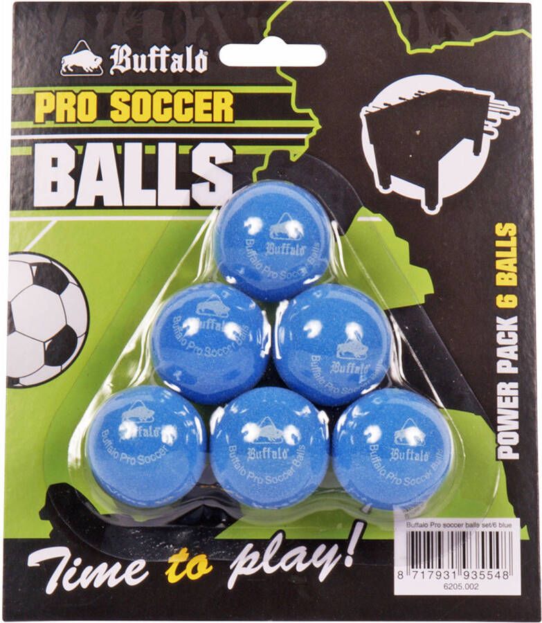 Buffalo Pro tafelvoetbal balletjes set 6pcs blue