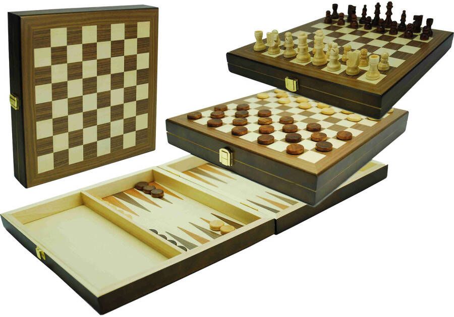 Hot Games Buffalo schaak dam en backgammon set