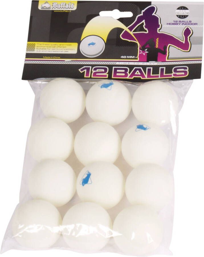 Buffalo Tafeltennis ballen Hobby celluloidvrij 12st.