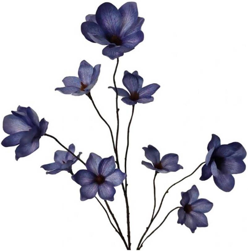 Buitengewoon de Boet Kunstbloem Wild magnolia spray Salla blue 127 cm