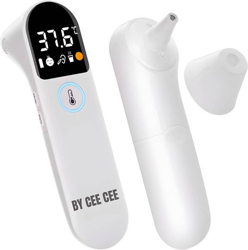 By Cee Oorthermometer 2-in-1 Voorhoofdthermometer Inclusief Opbergzakje