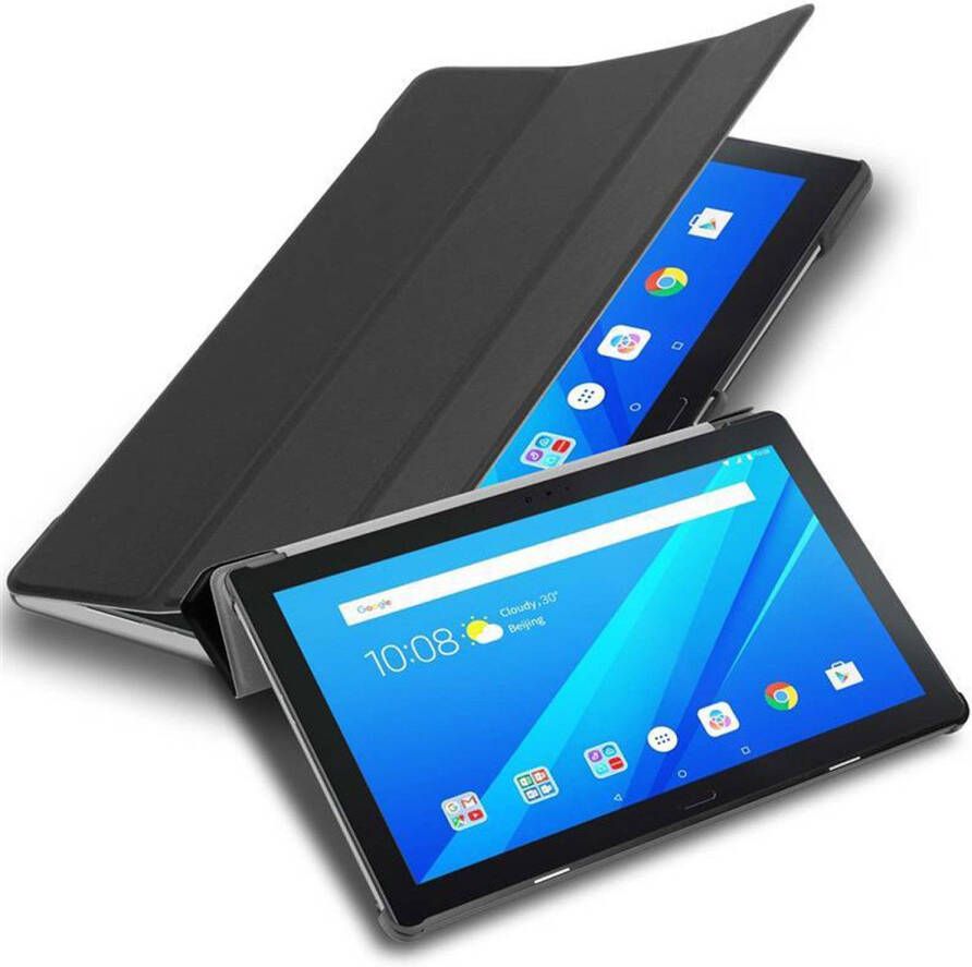 Cadorabo Tablet Hoesje geschikt voor Lenovo Tab 4 10 PLUS (10.1 inch) Case in SATIJN ZWART Beschermhoes Cover Auto