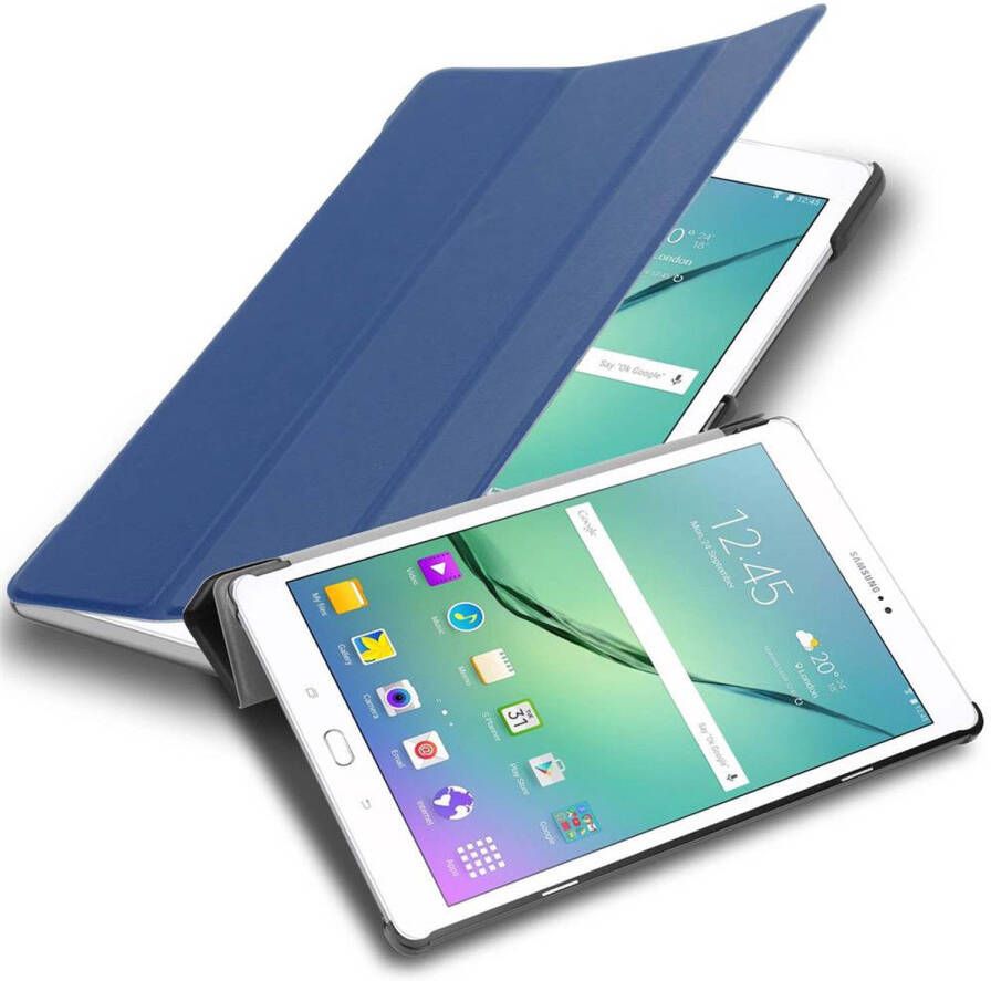 Cadorabo Tablet Hoesje geschikt voor Samsung Galaxy Tab S2 (9.7 inch) Case in JERSEY DONKER BLAUW Beschermhoes Cover