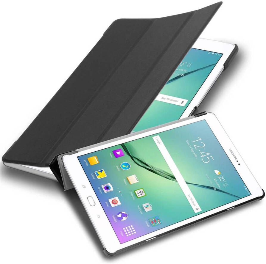 Cadorabo Tablet Hoesje geschikt voor Samsung Galaxy Tab S2 (9.7 inch) Case in SATIJN ZWART Beschermhoes Cover Auto