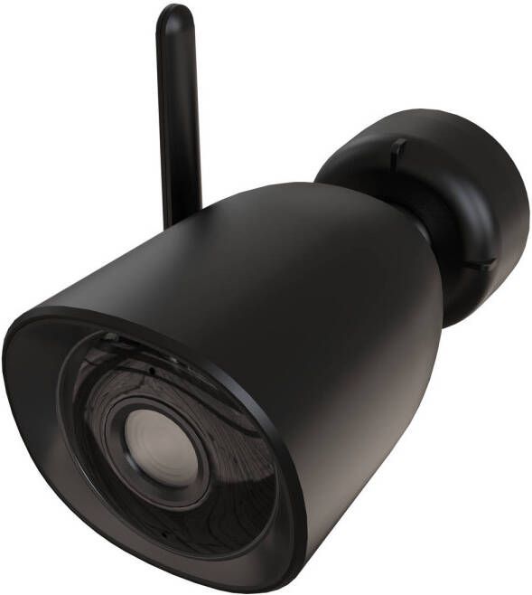 Calex Slimme Bewakingscamera voor Buiten Smart Beveiligingscamera met 2-Weg Audio Outdoor IP Camera 2K Zwart