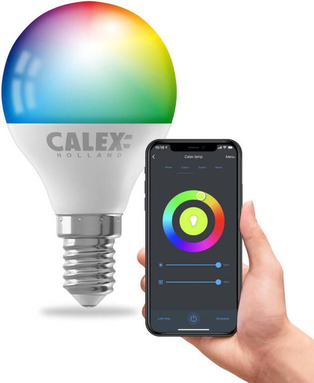 Calex Slimme LED Lamp E14 Wifi Lichtbron RGB en Warm Wit 4.9W