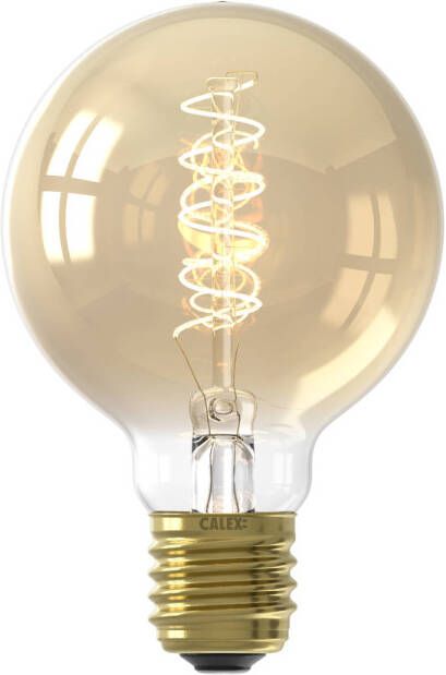 Calex Spiraal Filament LED Lamp E27 G80 Goud 3.8W Dimbaar
