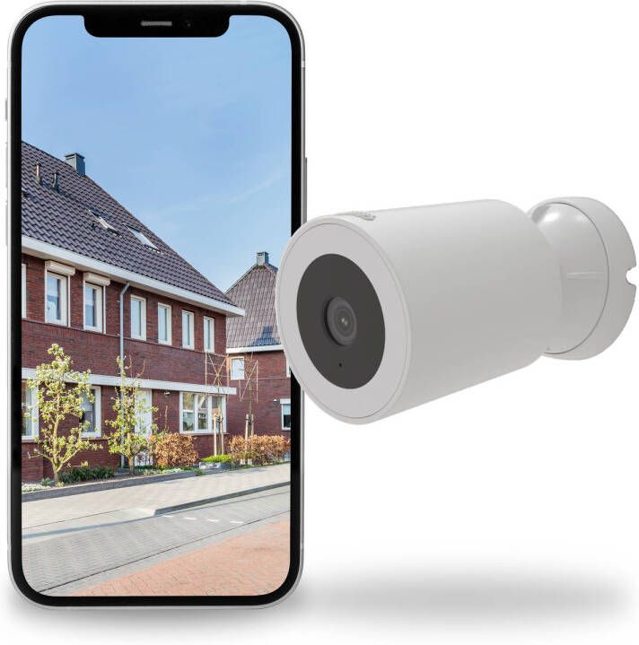 Calex Outdoor Spotlight Camera 2K Beveiligingscamera met Nachtzicht Bewaking voor Buiten