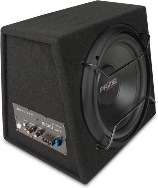 Caliber Subwoofer met ingebouwde Versterker 600 Watt 12 Inch Woofer 25 tot 3500 Hz Crossover RCA (BC112SA)