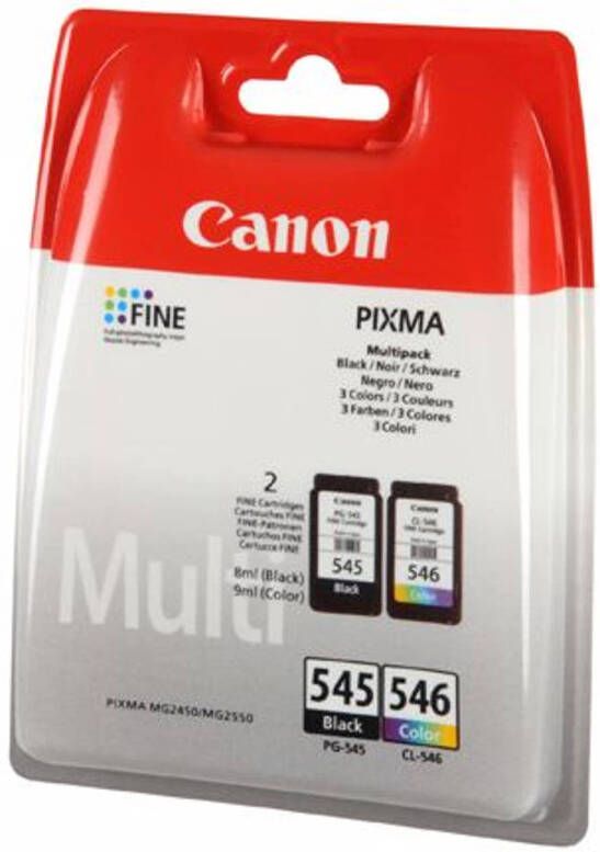 Canon cartridge voordeelpak PG545CL546 BK + CL