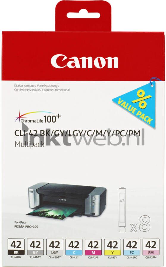 Canon CLI-42 8-pack zwart en kleur cartridge