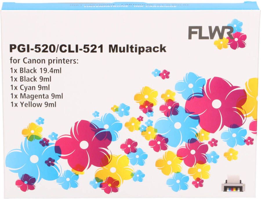 Canon FLWR CLI-521 Multipack zwart en kleur cartridge