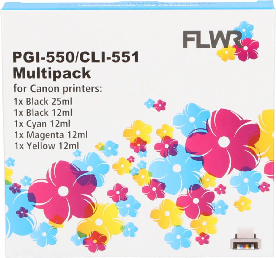 Canon FLWR CLI-551XL Multipack zwart en kleur cartridge