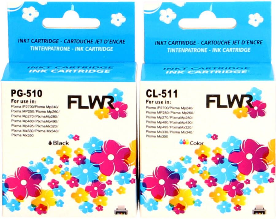 Canon FLWR PG-510 CL-511 Multipack zwart en kleur cartridge