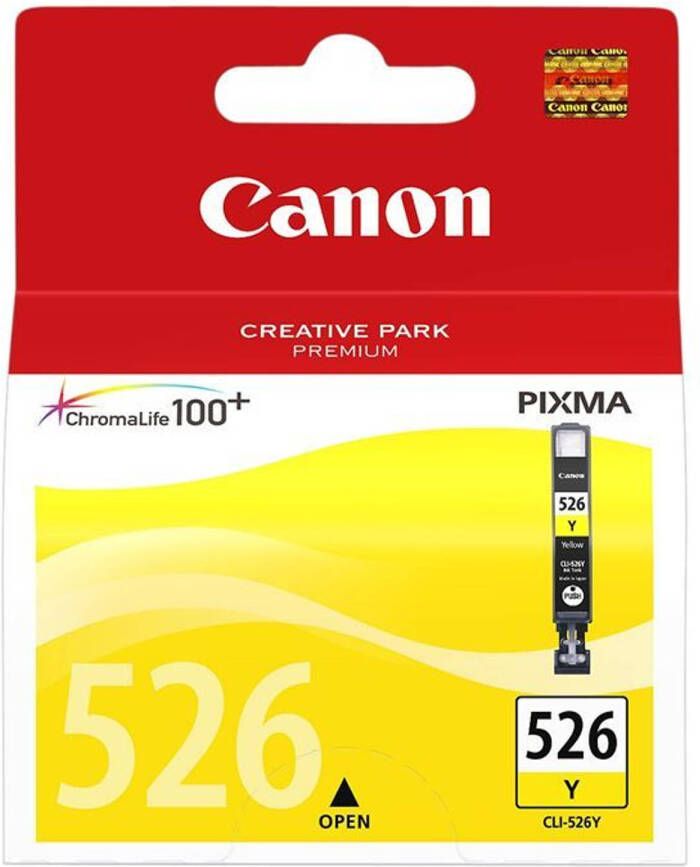 Canon Pack van 1 inktpatroon CLI-526Y Geel standaardcapaciteit 9 ml 525 pagina&apos;s blister met alarm