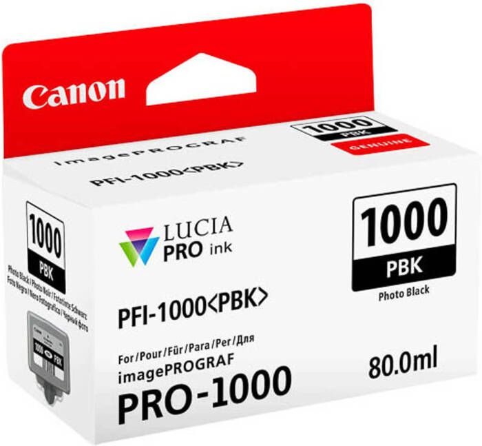 Canon 0546C001 PFI1000PBK IPF photo ink