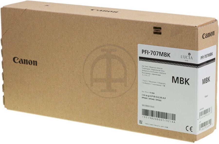 Canon PFI-707 MBK mat zwart