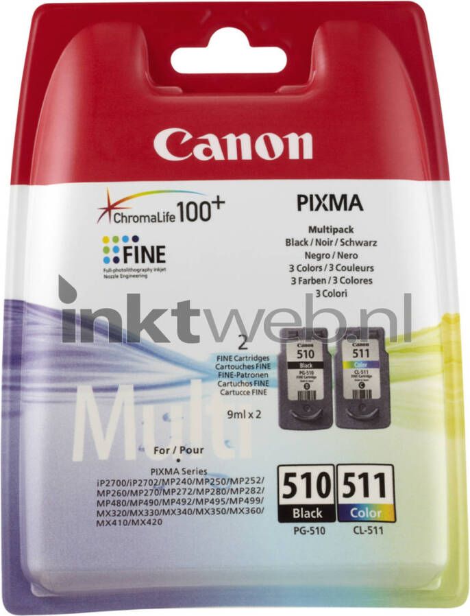 Canon PG-510 CL-511 Photo Value Pack | Cartridges&Toners | Computer&IT Printen&Scannen | 8714574679648