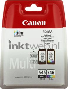Canon Pg-545 Cl-546 Multipack Zwart En Kleur Cartridge