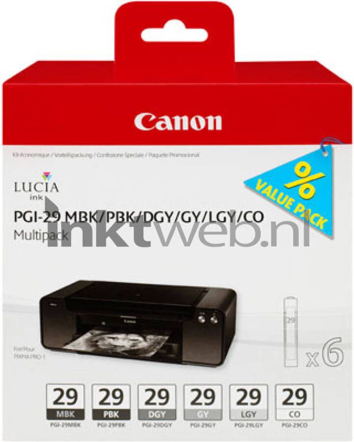 Canon PGI-29 Multipack zwart en kleur cartridge