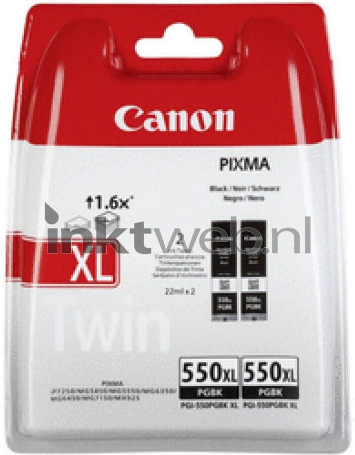 Canon PGI-550XL twinpack zwart cartridge