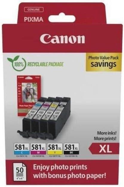 Canon CLI-581XL Ink Cartridge C M Y BK | Cartridges&Toners | Computer&IT Printen&Scannen | 8714574679075