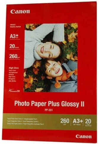 Canon PP-201 A 3+ 20 vel 265 g Photo Paper Plus Glossy II