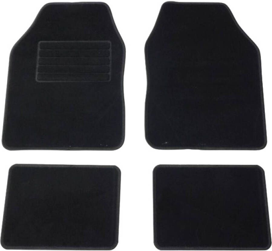 Carpoint automattenset malibu universeel textiel zwart 4-delig