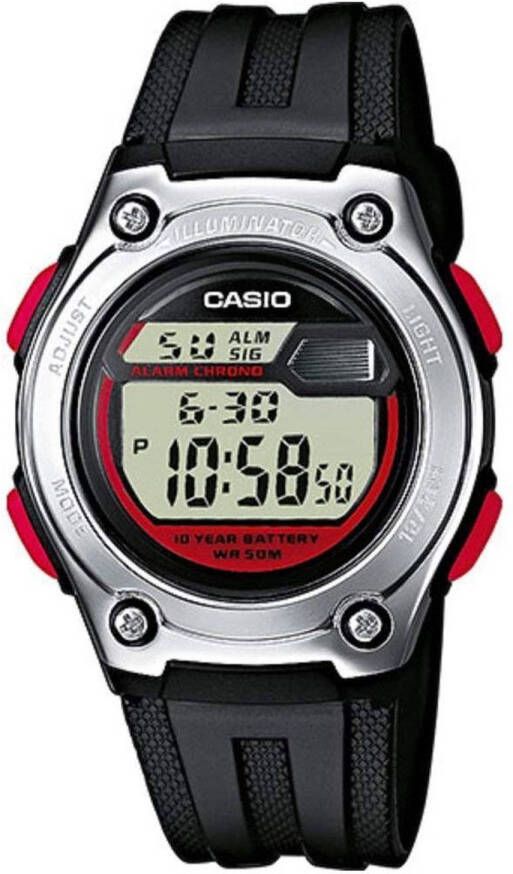 Casio W-211-1BVES Duurzaam waterdicht en tijdloos unisex horloge
