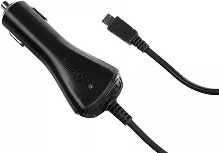 Celly autolader micro-USB 1 Ampere zwart